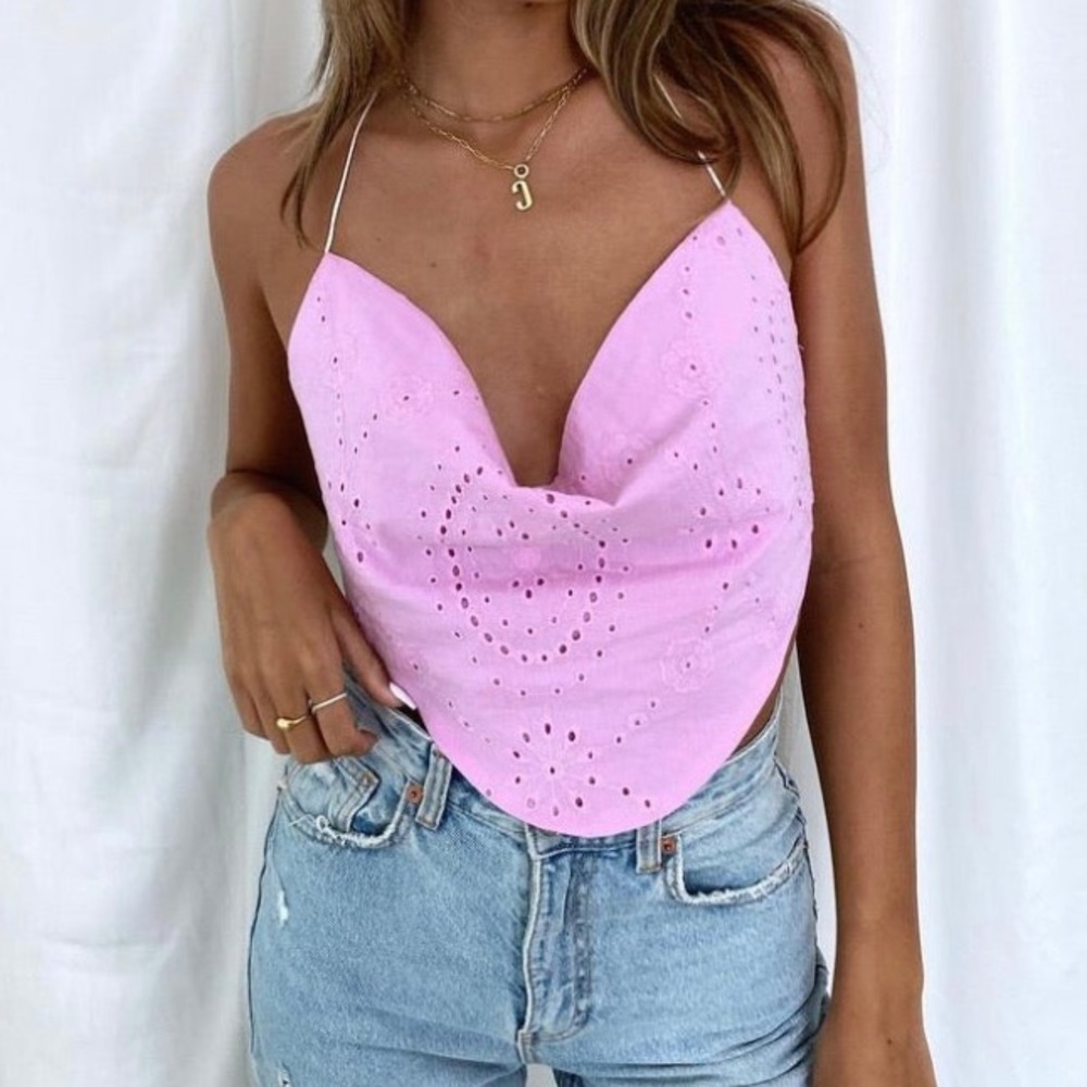 Pink crop top